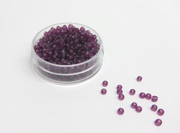 Glasperlen 2,6 / 3mmD aubergine semitransparent